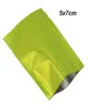 5x7 cm 200pcsLot Retail Green Open Top Heat Seal Mylar Bag with Notch Small Aluminum Foil Vacuum Pouches for Sample Foil Baggies 2052271