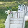 Décorations de chaises d'allée à fleurs décoratives, décor de mariage authentique pour cérémonie, 6 pièces, décor de fête
