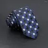 Bow Ties slips för män klassisk affärsblå röd rutig prickar 6 cm jacquard slips dagligen slitage cravat bröllop skjorta klänningstillbehör gåva