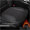 Car Seat Covers Ers Heating Cushion Down Square 12V Small Usb Hea P1B4 Drop Delivery Automobiles Motorcycles Interior Accessories Otk4P