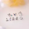 NColorful Super Immortal Thin Rod Ear Bone Nail Titanium Steel Screw Brosket Earring Studs mode koreansk populär örhänge stud ring punktering anti allergi smycken