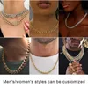 Luxury Hip Hop Women Men 14k 18K Gold Diamond 925 Sterling Silver Diamond Fine Jewelry Cuban Link Chain Moissanite Halsband