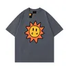 Drew t shirt män designer t shirt smiley sol spelkort tee kvinnor grafisk tryck tshirt sommar trend kort ärm avslappnade skjortor topp 7233