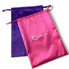 Gift Wrap 50Pcs Satin Bags Silk Drawstring Pouch Packing Jewelry Hair Cosmetic Wedding Party Candy Storage Custom Sachet Print Logo