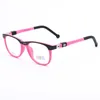 Óculos de sol Quadros de moda jy8001 Círculo de estudantes infantis TR Bicolor Glass Frame Silicone Gel perna míope míope Danyang Wholesale 001