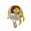 Accessoires de dessin animé Sailor Moon Broche Pins Émail Métal Badges Épinglette Broches Vestes Jeans Bijoux De Mode 7 Couleurs Drop Livrer Dhvup