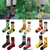 Women Socks AB Edition Asymmetric Par Fashion Medium High Cotton Colorful Street