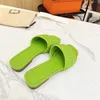 Cystal Slippers Mule Slides Sandals flattie heeled flat heels square open toe women's luxury designers Rubber outsole Casual Fashion shoes factory footwear