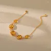 Strand Ccgood Sarı Rhinestone Bilezik Kadınlar için Bölüm Tasarım Altın Kaplama 18 K yüksekliğinde minimalist kız mücevher pulseras mujer