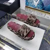 Designer Fashion Women Sandals Knitted Slippers Thick Bottom Chain Decoration Fire Style with Box and Dust Bag 35-41