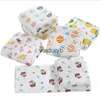 Täcken Swaddling Nyfödd mjuk djurtryck Baby Bomull Badhandduk Filtar Kid Muslin Swaddle Wrap 6 Lager Girl Boy Cute Gaze Filtavaiduryb