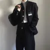 Erkek Suit Blazers Japon Koleji Üniforma Ceket Standup Yaka Takım En İyi İlkbahar Yaz Rüzgar Trend Erkekler Ceket Okulu 230427