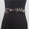 Gürtel frauen Runway Fashion Vintage Echtes Leder Cummerbunds Weibliche Kleid Korsetts Bund Dekoration Schmalen Gürtel R2526