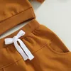 Conjuntos de ropa Color de contraste Manga larga Bebé Niños Niñas Trajes Traje Otoño Invierno Sudadera casual + Pantalones Conjunto de dos prendas para niños pequeños