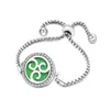 Aromaterapia Bracciale Dispirante Locket Tree of Life Refumo Regolabile Olio essenziale Diffusore Magnetico in cristallo bracciale per donne GC2083