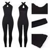 Yoga outfit mode dames sport suit sexy open back yoga set fitness jumpsuit 2021 dames tracksuit buikcontrole gym broek sportkleding p230504