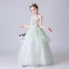 Vestidos de menina Chegada Aplique Flor Flor Flores Elegante para meninas A cerimônia de comunhão