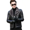 Men's Fur Faux Fur Winter Leather Jacket Men's PU Sports Jacket Men's Slim Fit Casual Sports Jacket Men's Suit Collar Coat 231127