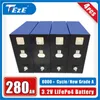 Ny 3.2V 280AH LIFEPO4 Uppladdningsbart batteri 4st litiumjärnfosfat Solcell Deep Cycle 12V 24V golfvagn bilbåt