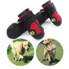 Schuhe 4 Teile/satz Von Haustier Hund Sport Schuhe Berg Tragbare Haustier PVC Sohle Wasserdichte Reflektierende Hunde Stiefel Kälte Beständig Schnee hund Schuhe