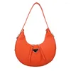 Evening Bags Simple Retro Shoulder Bag Crescent Fashion Comfortable PU Leather Handbag For Women