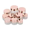 Frosted helder glazen pot Crèmefles Lege cosmetische container met roségouden deksel 5g 10g 15g 20g 30g 50g 100g Verpakkingsflessen Mdxmh