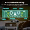 Солнечные TPMS Датчик давления давления в шинах CAR Система контроля давления в шинах с 4-колесными внешними датчиками TMPS (0-51 кв. Дюймов)