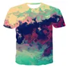 Heren t shirts zomer casual-shirt mannen abstracte shirt print kleurrijke bloem t-shirts 3d grappige harajuku anime kleding