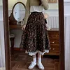 Spódnice vintage midi spódnica kobiety ciemna akademia harajuku cottagecore długie spódnice letnie jesień estetyczne bajki bajkowe ubrania koreańskie 230427