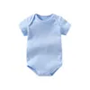 Clothing Sets Custom Oem Service Factory Newborn Onesie Gots 100% Organic Cotton Plain Baby Short Sleeve Unisex Clothes Romper Bodysuit Set