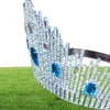 Hair Clips Barrettes Blue Crystal Miss Universe Pageant Tiaras Large Crowns Clear Rhinestone Headpiece Wedding Bridal Prom Party517103509