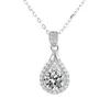 Colliers LORIELE 100 Collier réel pour femmes VVS Coupe ronde Diamant Pendentif Petite amie Bijoux S925 Sterling Silver Gra 231127