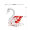 Bomboniera 12 PZ / LOTTO Cigno carino Statua in cristallo Figurine Baby Shower Bomboniere Battesimo Souvenir Decorazione domestica per matrimoni