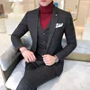 Мужские костюмы Blazers Terno Masculino Plus Size 5xl Luxury Men Suit Plabd Formal Mens Dress Suits Офис тонкий клетчатый смокинг для мужчин костюмы 3 штука 230427