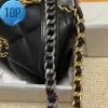 Bolsas de Ombro 7A Tote Designer Chain Crossbody Bolsa Mulheres Clássico CC 19 Flap Bolsa Luxo Lamskin Couro Envelope Alta Qualidade Embreagem Brown Carteira 26cm / 30CMET6R