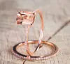 Кольца кольца женский квадратный кольцо набор роскошной 18 -километровый розовый кольцо, наполненное кольцом винтажные обручальные кольца обручальные кольца для женщин AA230426