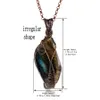 Hand-woven Irregular Labradorite Creative Retro Pendant Jewelry Wire Wraping Natural Stone Diy Originality Charm Pendant Necklace Ornament