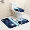 Couverte Galaxy Match Funny 3D Salle de bain imprimé tapis piédestal de couvercle couvercle de toilette de salle de bain Set Set Ship Shipping Style3