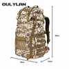 Backpacking Packs 50L ryggsäck Stor kapacitet Bagmountainering Camouflage Sports Upgrade Tactical Waterproof Climbing Handing Bago Outdoor YQ231127