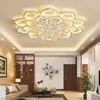 Kroonluchters Modern Led plafond kroonluchter lichten kristal voor woonkamer slaapkamer thuis decor lamp met app dimable armatuur licht