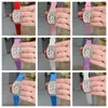 Montre de Luxe Watch Watches 40x35x11mm Importowany kwarc ruch stalowy obudowa krowienia pasek diamentowy