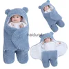 Bags Newborn Plush Swaddle Blankets Ultra-Soft Baby Sleeping Bag Receiving Blanket Cute Bear Infant sleepsack Clothesvaiduryb