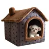 Mats amovible Cat Bed Warm Pet Cat House Cave Hiver Sleep Deep Sleep Chaton Chihuahua Mat Mat à coiffure intérieure Nid Coussié