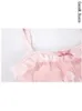 Robes décontractées Japonais Kawaill Lolita Femmes Bow Pink Party Mini Femme Princesse Mode Coréenne 2 Pièces Ensemble Été 230426