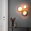 Wall Lamps Mirror For Bedroom Marble Frosting Led Lamp Switch Wireless Luminaire Applique Smart Bed