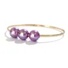 Bracelet Diamètre 7-9 CM Guam Micronésie Marshallese Hawaii Champagne Violet Noir Rose Verre Perle Homme Femme Bracelet Fermé