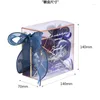 Gift Wrap 2 Set Blue Transparent Portable Box Wedding Birthday Party Baby Shower Baking Cookies Cake Boxes And Packaging Decoration
