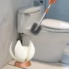 Spazzole Set di spazzole per WC automatiche in plastica a forma di fiore creativo Set di spazzole per WC ad angolo per bagno Forte spazzola per pulizia Accessori per la pulizia della toilette Strumenti