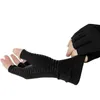 Support de poignet 1 paire de gants noirs d'arthrite de Compression pour femmes hommes soulagement de la douleur articulaire demi-doigt thérapie anti-dérapant