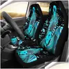 Car Seat Covers Ers Neon Zebra Piece Front Pack Of 2 Protective Er Drop Delivery Automobiles Motorcycles Interior Accessories Otkvp